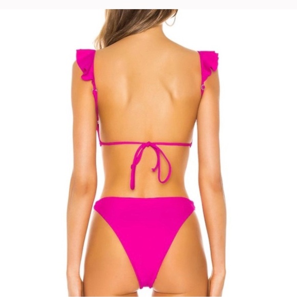 Tularosa Fuchsia Ruffle Bikini Set - Picture 9 of 9
